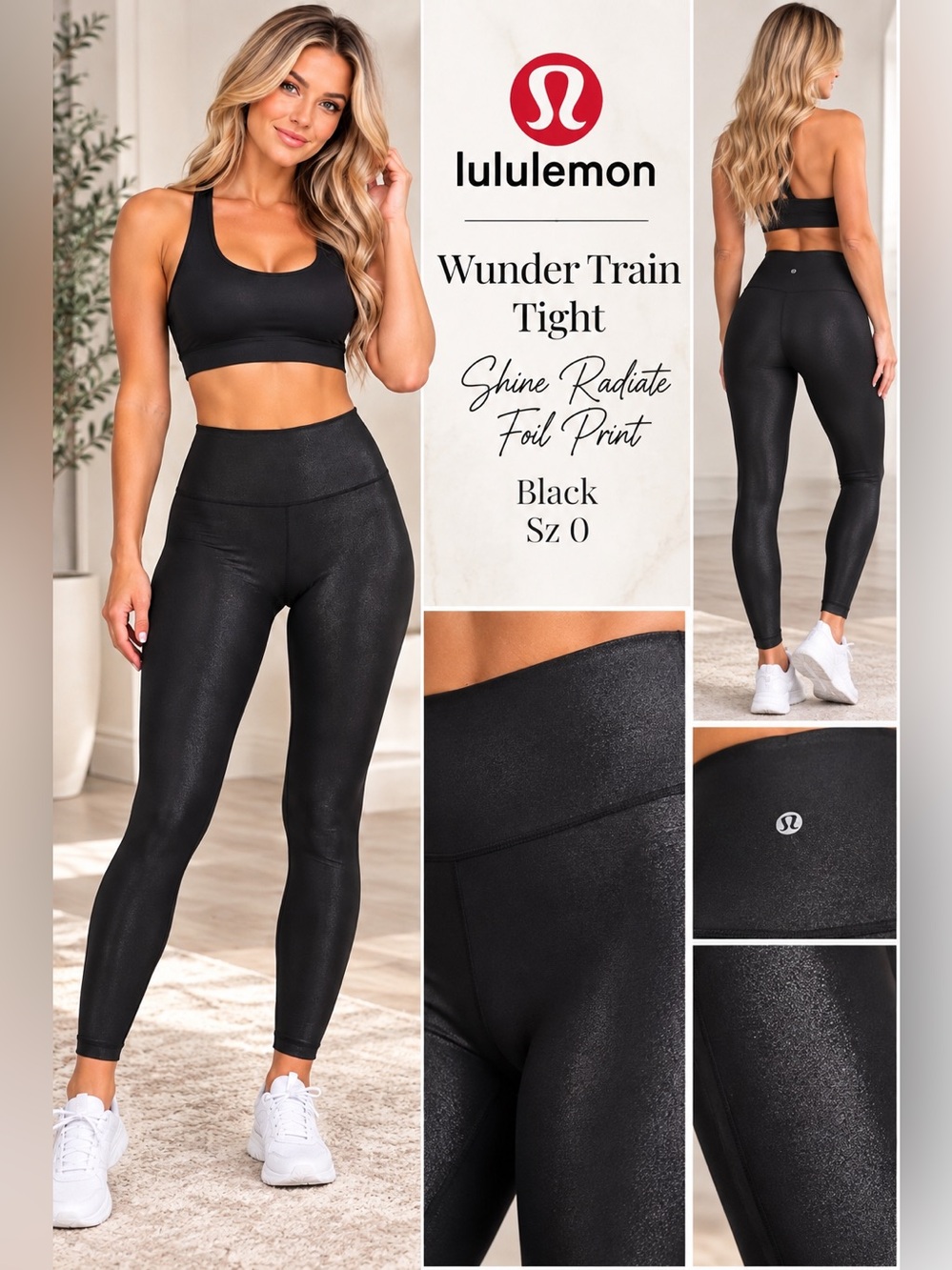 Lululemon Wunder Train High-Rise Tight – Shine Radiate Foil ✨